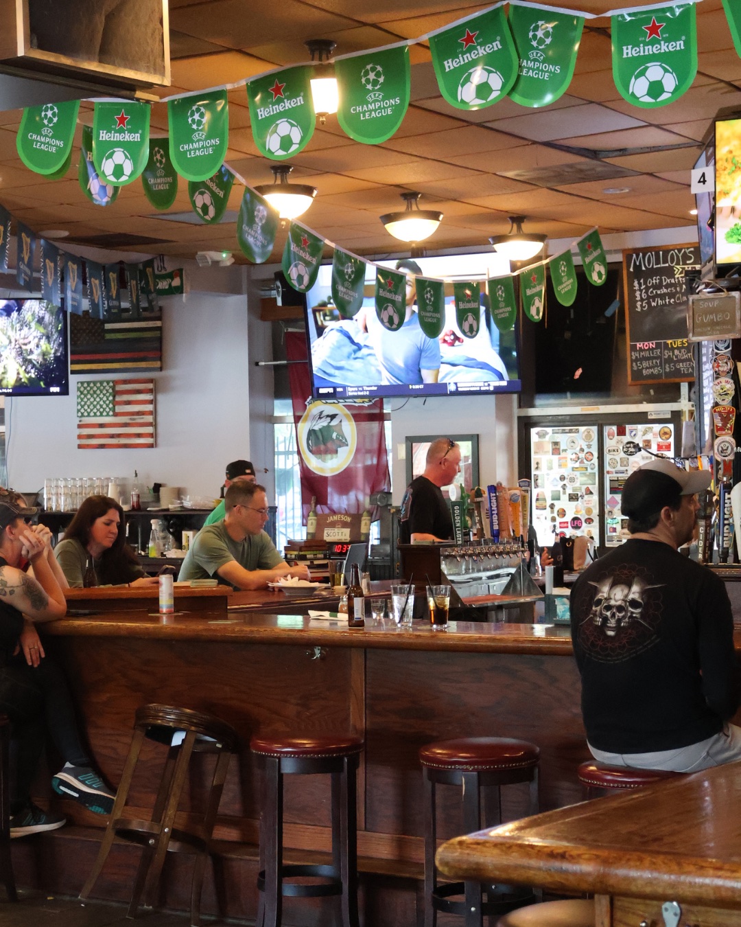 Guests enjoying an event at Molloy's Irish Pub